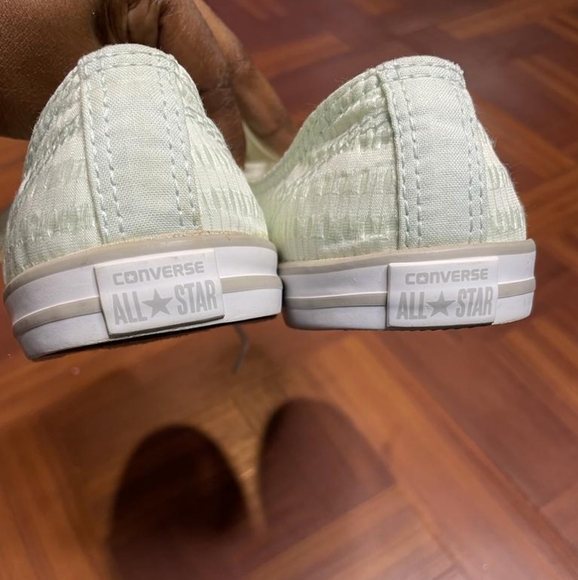 Converse all star Women's mint green low top lace up sneakers size 8 - Picture 3 of 7